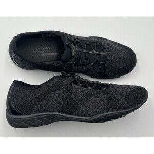 Skechers Breathe Easy Black Slip On Sneakers Women’s 10 Relaxed Fit Comfort